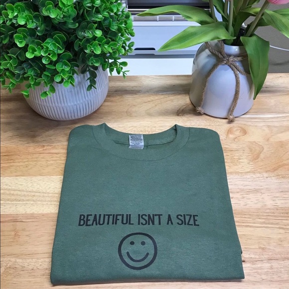 BEAUTIFUL ISN’T A SIZE Unisex Adult 100% Cotton Crewneck T-Shirts - Various - Picture 7 of 17
